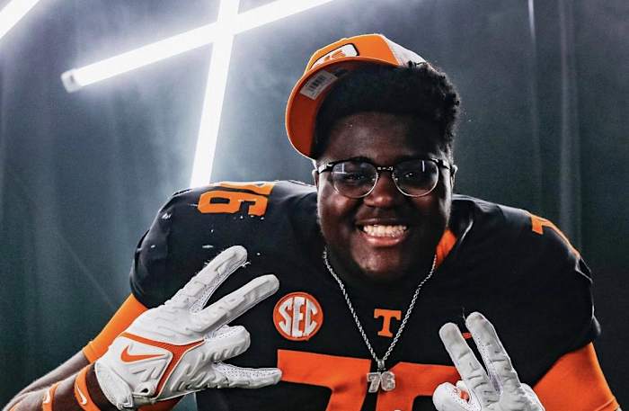 2024 OT Bennett Warren during his official visit with Tennessee on June 23